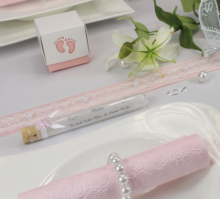 Oblique Unique® 20 Servietten Mit Fisch-Motiv, Rosa – Für Taufe, Kommunion & Konfirmation